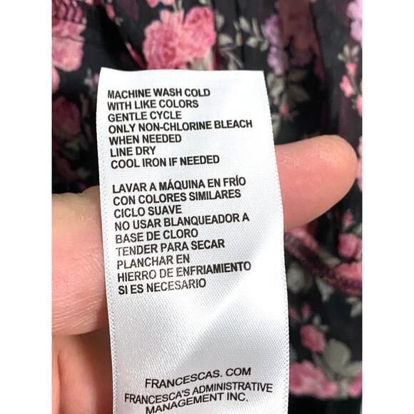 Francesca's Floral Sweetheart Tiered Dress S Cottagecore Milkmaid Romantic NWT - Picture 13 of 13